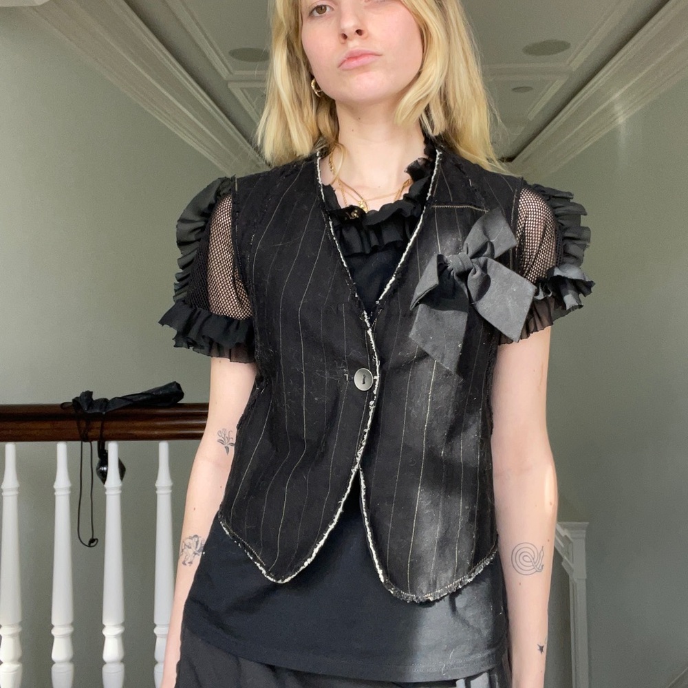 Marithe Francois pinstripe vest